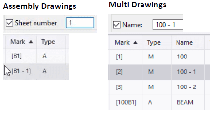 Multi-drawings